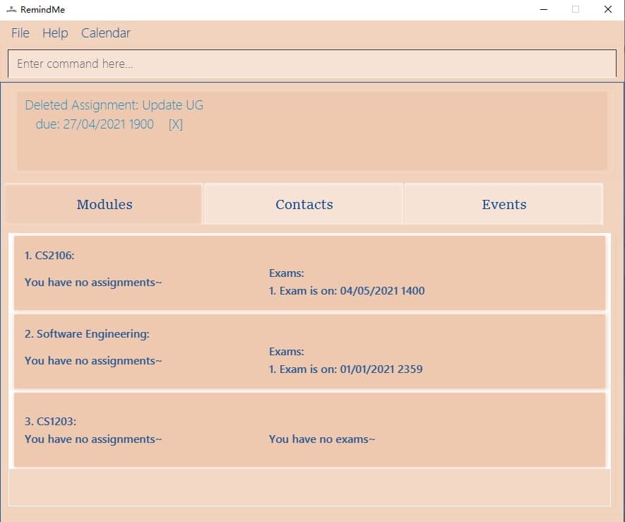 Delete Assignment Example